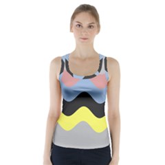 Wave Waves Chevron Sea Beach Rainbow Racer Back Sports Top by Mariart