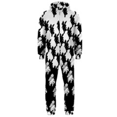 Transforming Escher Tessellations Full Page Dragon Black Animals Hooded Jumpsuit (men)  by Mariart