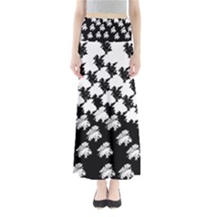 Transforming Escher Tessellations Full Page Dragon Black Animals Maxi Skirts by Mariart