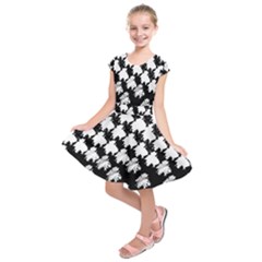 Transforming Escher Tessellations Full Page Dragon Black Animals Kids  Short Sleeve Dress by Mariart