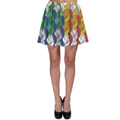 Rainbow Fish Skater Skirt by Mariart