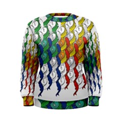 Rainbow Fish Women s Sweatshirt by Mariart