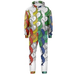 Rainbow Fish Hooded Jumpsuit (men)  by Mariart