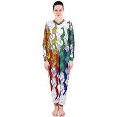 Rainbow Fish Onepiece Jumpsuit (ladies)  by Mariart