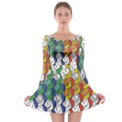 Rainbow Fish Long Sleeve Skater Dress by Mariart