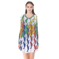 Rainbow Fish Flare Dress by Mariart