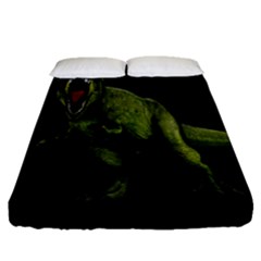 Dinosaurs T-rex Fitted Sheet (queen Size) by Valentinaart