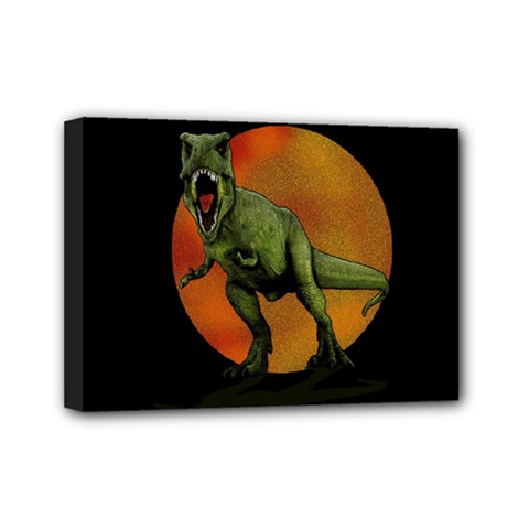 Dinosaurs T-rex Mini Canvas 7  X 5  by Valentinaart