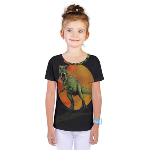 Dinosaurs T-rex Kids  One Piece Tee by Valentinaart