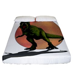 Dinosaurs T-rex Fitted Sheet (queen Size) by Valentinaart