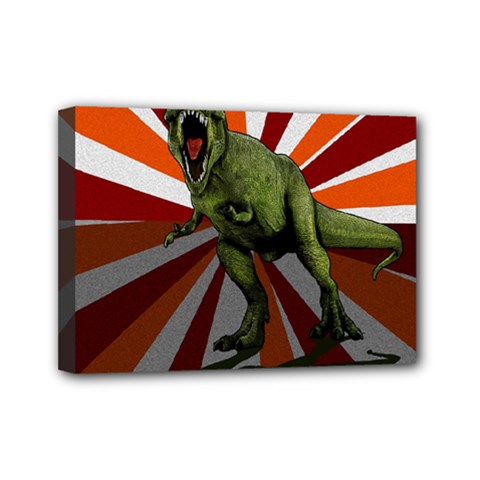 Dinosaurs T-rex Mini Canvas 7  X 5  by Valentinaart