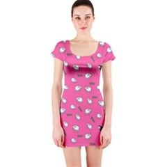 Sweet Dreams  Short Sleeve Bodycon Dress by Valentinaart