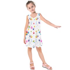 Balloons   Kids  Sleeveless Dress by Valentinaart