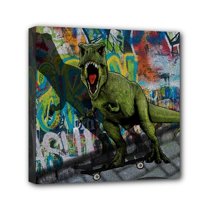 Urban T-Rex Mini Canvas 6  x 6 