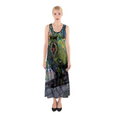 Urban T-rex Sleeveless Maxi Dress by Valentinaart