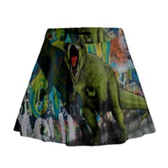 Urban T-rex Mini Flare Skirt by Valentinaart