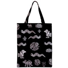 Aztecs Pattern Zipper Classic Tote Bag