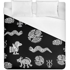 Aztecs Pattern Duvet Cover (king Size) by Valentinaart