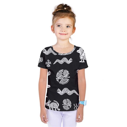 Aztecs Pattern Kids  One Piece Tee by Valentinaart