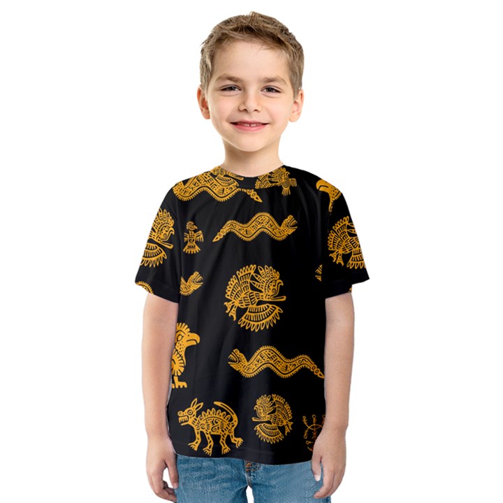 Aztecs pattern Kids  Sport Mesh Tee