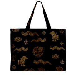 Aztecs Pattern Zipper Mini Tote Bag by Valentinaart