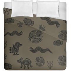 Aztecs Pattern Duvet Cover Double Side (king Size) by Valentinaart