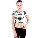 Aztecs pattern Crew Neck Crop Top View1