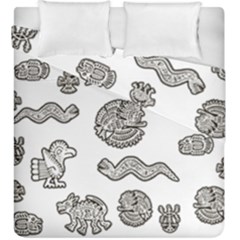 Aztecs Pattern Duvet Cover Double Side (king Size) by Valentinaart