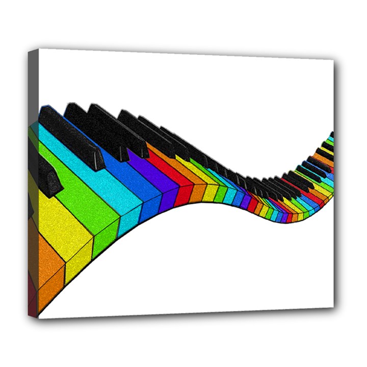 Rainbow piano  Deluxe Canvas 24  x 20  