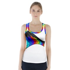 Rainbow Piano  Racer Back Sports Top by Valentinaart