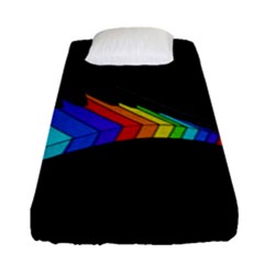 Rainbow Piano  Fitted Sheet (single Size) by Valentinaart