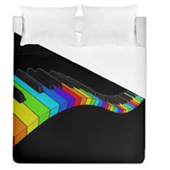 Rainbow Piano  Duvet Cover (queen Size) by Valentinaart