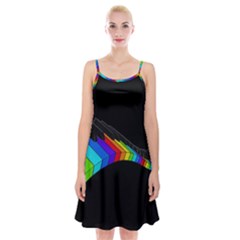 Rainbow Piano  Spaghetti Strap Velvet Dress