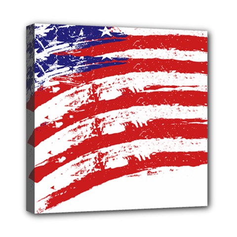 American Flag Mini Canvas 8  X 8  by Valentinaart