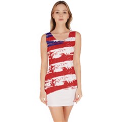 American Flag Sleeveless Bodycon Dress by Valentinaart