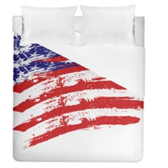 American Flag Duvet Cover (queen Size) by Valentinaart