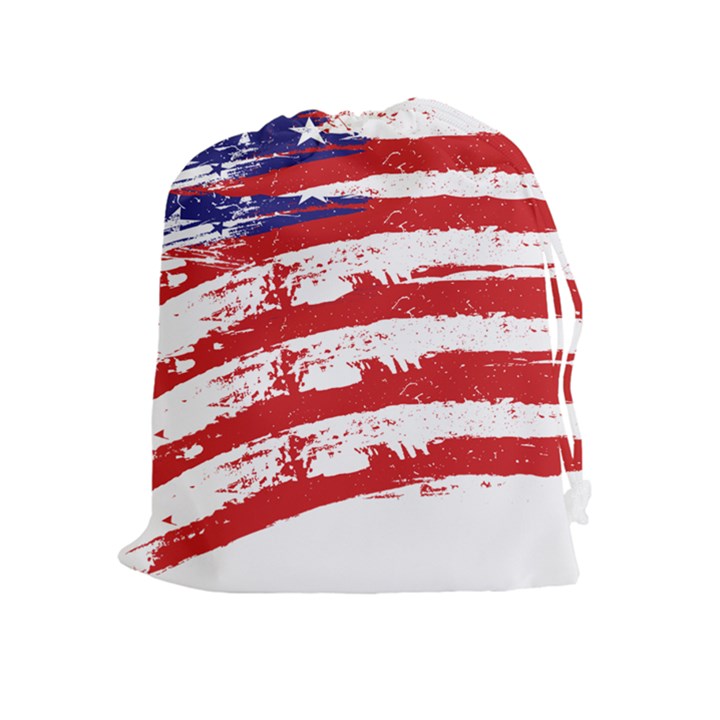 American flag Drawstring Pouches (Extra Large)