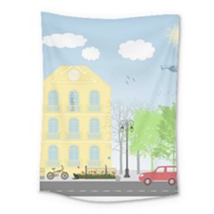 Urban Scene Medium Tapestry by linceazul