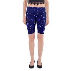 Space Pattern Yoga Cropped Leggings by ValentinaDesign