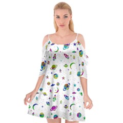 Space Pattern Cutout Spaghetti Strap Chiffon Dress by ValentinaDesign