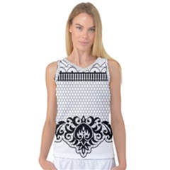 Transparent Lace Decoration Women s Basketball Tank Top by Nexatart