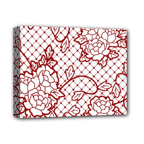 Transparent Decorative Lace With Roses Deluxe Canvas 14  X 11  by Nexatart