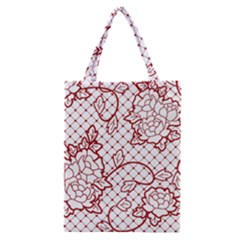 Transparent Decorative Lace With Roses Classic Tote Bag by Nexatart