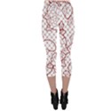 Transparent Decorative Lace With Roses Capri Leggings  View2