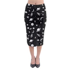 Space Pattern Midi Pencil Skirt by ValentinaDesign