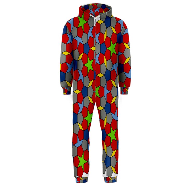 Penrose Tiling Hooded Jumpsuit (Men) 