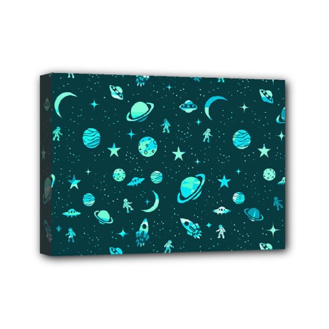 Space pattern Mini Canvas 7  x 5 