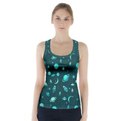 Space pattern Racer Back Sports Top