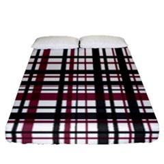 Plaid Pattern Fitted Sheet (queen Size) by ValentinaDesign