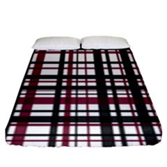 Plaid Pattern Fitted Sheet (king Size) by ValentinaDesign